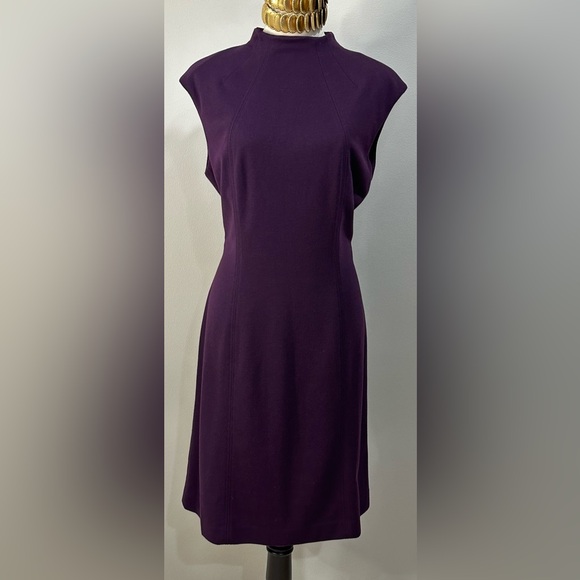 Ralph Lauren Dresses & Skirts - “Chaps” Ralph Lauren Women's Size 14 Sheath Sleeveless Aubergine color Dress
